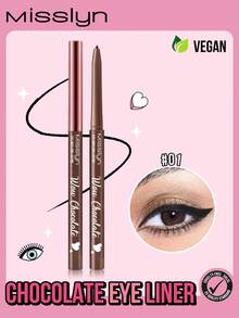 MISSLYN-1 Pc CHOCOLATE EYE LINER LONG-LASTING, Creamy, Ultra-Pigmented & Waterproof, Creates Bold & Defined Lines, Vegan & Cruelty-Free, Brand Beauty Makeup, Face Paint Cosmetic, For Women & Girls, Perfect For Winter, Ideal For Y2K, Fancy Fashion, Suitable For Birthday, Best Gift, Valentine's Day Gifts, Party Ready, New Year Gift, Best Color,Vegan & Cruelty-Free - Black - View 2