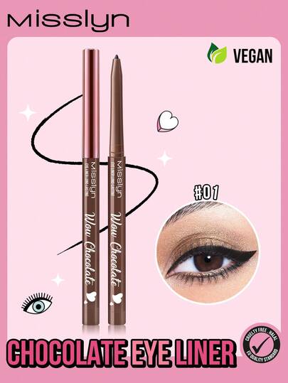  MISSLYN-1 Pc CHOCOLATE EYE LINER LONG-LASTING, Creamy, Ultra-Pigmented & Waterproof, Creates Bold & Defined Lines, Vegan & Cruelty-Free, Brand Beauty Makeup, Face Paint Cosmetic, For Women & Girls, Perfect For Winter, Ideal For Y2K, Fancy Fashion, Suitable For Birthday, Best Gift, Valentine's Day Gifts, Party Ready, New Year Gift, Best Color,Vegan & Cruelty-Free