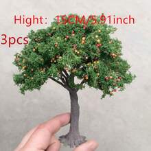 1/3 件 4-6 英寸人造果树模型微型农场微景观装饰乡村 DIY 火车沙箱立体模型场景，娃娃屋配件 - As shown in the figure - 查看 10