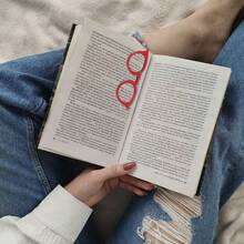 1/2个 时尚眼镜/眼镜造型金属书签 - 彩色 - 查看 4