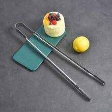 Thicker & Longer Stainless Steel Food Tongs, Buffet/BBQ/Korean Bbq Tongs, Family Dinner Supplies, Party Supplies