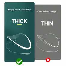 Instant Apex Nail Tips Pro Grade Thick False Nails Salon Quality Acrylic Extensions Durable Nail Supplies 140/150pcs