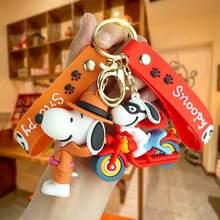 SNOOPY 1件新款卡通查理史努比玩偶钥匙扣汽车挂件包包男女钥匙挂件创意礼物（款式随机） - 彩色 - 查看 1