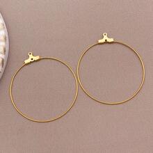 10 件不锈钢防过敏 20/25/30/35/40 毫米圆形串珠耳环配件适用于耳环工艺珠宝制作 - 彩色 - 查看 11