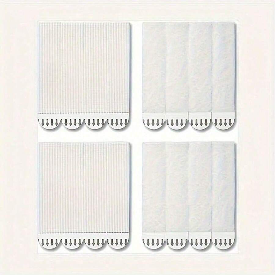 32pcs Heavy Duty Picture Hanging Strips: Large Removable Hooks And Loop Strips, Suitable For Frames, Waterproof Damage-Free Adhesive Hooks With Holes, Self-Adhesive