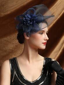 1 Pc Fascinator Hats Pillbox Hat Kentucky Derby Hats With Veil For Women Tea Party Bridal Wedding Halloween Church, Autumn, Top Hat, Rave, Halloween Accessories, Bride To Be, Tiny Hats, Mini Fascinator, Mini Top Hat , Mini Cap, Gifts