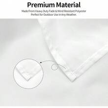 Customize 3x5 Ft Flag Personalize Design Your Own Text/Logo/Picture For Outdoors Indoors Decoration, White 1pcs - 白色1個 - 查看 4