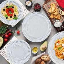 10/20个银色铝制圆形纸盘，7/9/12英寸防水螺旋一次性蛋糕盘，派对用品大包装，坚固的螺旋派对餐盘，适用于婚礼、家庭聚会、生日、野餐、烧烤、节日等场合。 - 銀色 - 查看 6