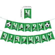 1 set Striscione per compleanno a tema calcio, decorazioni per feste a tema sportivo con bandiere e stendardi - Colori misti - Visualizzare 8