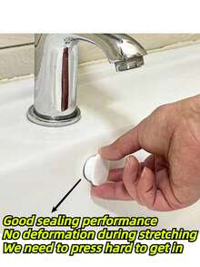 8 件/4 件/2 件塑料水槽孔溢流盖，适用于厨房和浴室，盆式浴缸排水塞，圆形盆式溢流环（适合孔径 22-24 毫米），派对、婚礼、复活节、母亲节、父亲节家居浴室装饰秋季装饰返校 - 彩色 - 查看 3