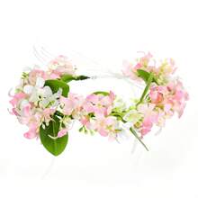 Bohemische Braut Blumenkranz Haarschmuck, rustikaler Blumen Kranz Haarband, Strand Urlaub Blumen Haarband, Festival Party Kostüm Kopfbedeckung, Kronen, Tiara, Haar Girlande, Haar Reif, Braut, Hochzeit