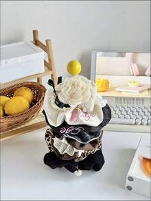 1 pieza Organizador de joyas de dopamina, soporte de madera para accesorios para el cabello, expositor de joyas plegable y multifuncional para scrunchies, pasadores para el cabello, diademas para mujeres, organizador de almacenamiento, esencial de viaje, decoración de otoño, Halloween