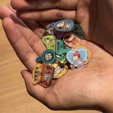 SNOOPY 1本卡通动漫A7摇摆亚克力笔记本DIY活页学生笔记本小册子组装本，外壳+40张横式内页（款式随机） - 彩色 - 查看 4