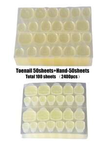 10/50/100pcs Double Side Glue Nail Sticker, Nail Glue Stickers Transparent, Waterproof - Black - View 15