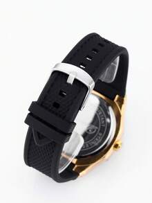 Classic Casual Quartz Men's Octagonal Quartz Watch - Black Gold - View 6