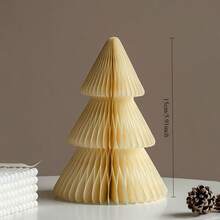 1pc, Honeycomb Paper Christmas Tree Ornaments, Desktop, Fireplace Christmas Decorations, Home Christmas Atmosphere Decorations, Christmas Decorations, Paper Art Christmas Trees, Christmas Party Decorations, New Year Parties, Christmas Holiday Atmosphere Decorations, Christmas Gifts, Birthday Gifts, Home Christmas Atmosphere Decorations - Multicolor - View 17