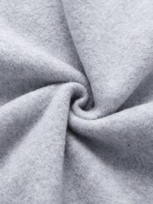 1件装女士休闲简约圣诞印花加厚圆领卫衣，温暖标语和雪人印花，蓬松舒适上衣 - 淺灰色 - 查看 10