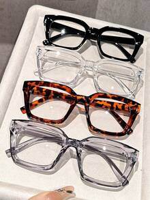 4pcs 黑色透明透灰豹紋組合