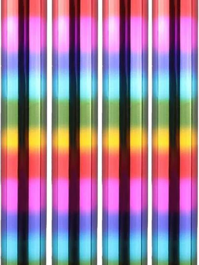 Briartw 4 Rolls Glimmer Hot Foil Roll Bundle For Crafts,Multi-Colored Rainbow Heat Activated Foil For Glimmer Hot Foil System/Heat Foil Pen,5.9inx16.4ft Heat Transfer Foil Roll,Foil Transfer Sheets