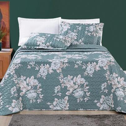 cobre leito 3 pecas casal multicolorido lindos