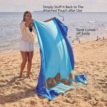 Beach Blanket, Beach Blanket Waterproof Sandproof, Extra Large Beach Mat, Oversized & Compact Sand Free Mat Quick Drying, Lightweight & Durable,Outdoor Blanket For 6 To 8 Adults, Beach Vacation Essentials, Beach Essentials