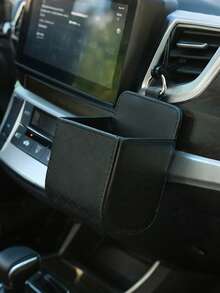 1 pezzo Scatola portaoggetti per auto, borsa portaoggetti in pelle multifunzionale per telefono cellulare, sigarette, monete e carte, appesa all'uscita dell'aria condizionata dell'auto, scatola portaoggetti per auto, borsa portatelefono per auto, scatola portaoggetti per interni auto