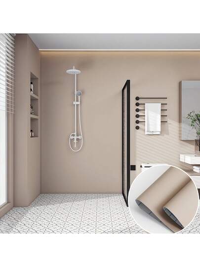 Roll Of Matte Self Adhesive Vinyl Wallpaper, Countertop Furniture Shelf Liner Renovation Change, Removable Texture, Sticky Art Wand ation, Home Ho view 5