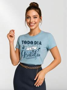 Women T-Shirts - 藍色 - 查看 1