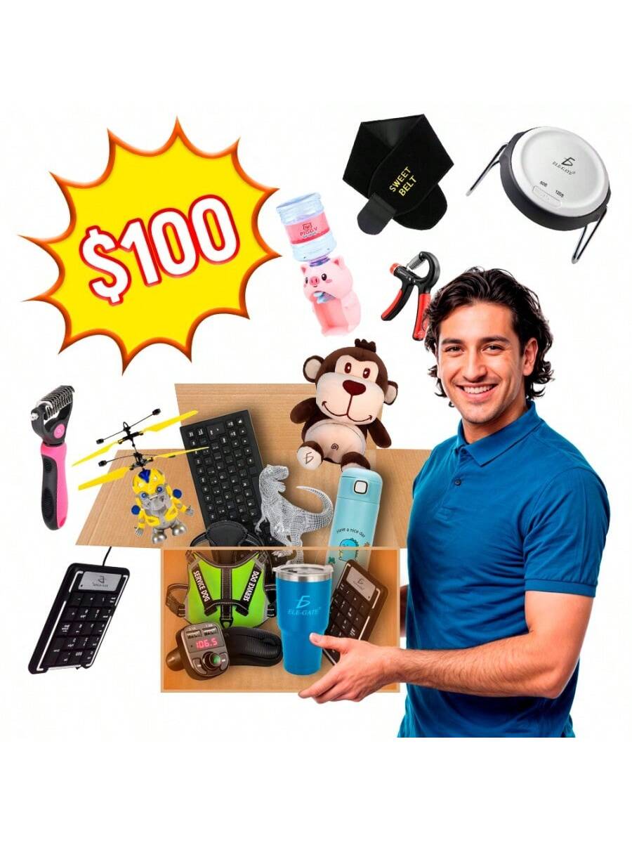 Caja misteriosa con productos de deportes