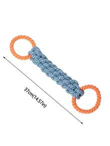 1pc Dog Chew Toy, Braided Rope Toy For Teeth Cleaning And Interactive Tug Of War, Suitable For Medium And Large Dogs - Multicolor - View 2