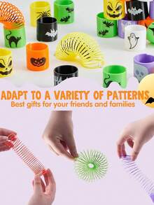 12/24/36 Stücke zufälliger Stil Halloween Spiralfedern Spielzeug im Großpack - Mini Zauberfedern Trick or Treat Spielzeug - Fidget Stressfedern Spielzeug für Halloween Party Geschenke - Klassenzimmer Belohnungsgeschenke