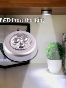 6/3/1pcs Round LED Touch Sensor Night Light - Dimmable, Wireless Stick-On Wall Lamp, Nursery Night Light, Holiday Decor Light, For Home Decor, Wall Decor, Kitchen Decor, Game Room Decor