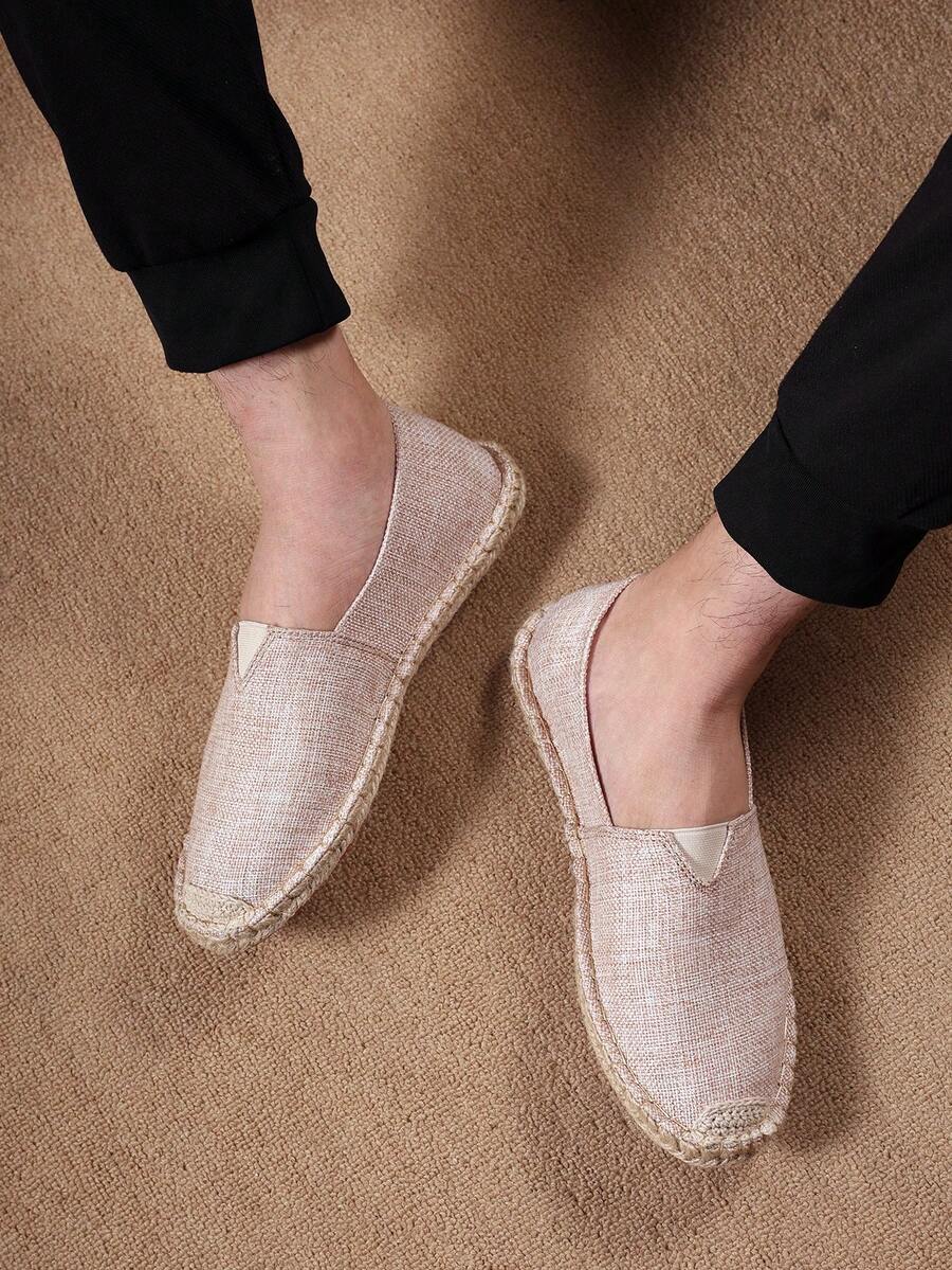 Chaussures de pêcheur en paille tressée faites à la main respirantes, absorbantes et à séchage rapide antidérapantes pour hommes, chaussures en lin faites à la main antidérapantes, chaussures décontractées faites à la main antidérapantes, chaussures en canevas faites à la main antidérapantes, chaussures basses faites à la main antidérapantes, chaussures sans lacets polyvalentes faites à la main antidérapantes, chaussures de fitness rétro tressées faites à la main antidérapantes, mocassins faits à la main antidérapants, chaussures d'eau faites à la main antidérapantes, chaussures pieds nus faites à la main antidérapantes, chaussures en lin à bout fermé en fibre tressée faites à la main antidérapantes, chaussures décontractées sans lacets faites à la main antidérapantes, chaussures en canevas à semelle en caoutchouc faites à la main antidérapantes, chaussures en paille tressée à semelle en caoutchouc faites à la main antidérapantes - Kaki - Voir 1
