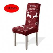 1/4/6/100 pezzi Coprisedia natalizi in tessuto elasticizzato, Coprisedia per casa/hotel/ristorante/sala da pranzo, Decorazioni natalizie a tema cartoni animati - Multicolore - Visualizzare 13