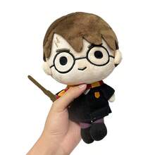 Miniso 20cm Harry Potter Doll Flocked Hair Texture + Wand-Holding Design, Eye-Catching For Desktop Scene Setup & Movie Peripheral Display(1PC)