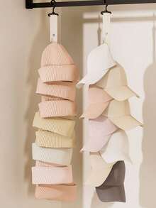 1 件装男女多色帽子收纳盒，带多个夹子的衣架，壁橱挂帽收纳盒，16 顶棒球帽架，适用于壁橱和柜门 - 彩色 - 查看 14