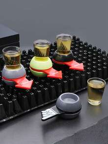 1pc Party Drinking Spinner Entertainment Drinking Game Set With Cup, - màu đen - Xem 9