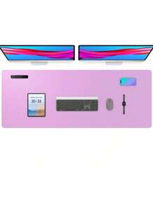 Extra Large Mouse Pad, Writing Pad, Office Desk Mat, Desktop Protector, Waterproof PU Leather + Non-Slip Velvet, Multiple Sizes Available In White, Black, Pink, Apricot, Blue, Purple, Yellow, Green, Coffee, Gray, Light Gray, Gaming Desk Mat, Desk Protector Pad, Multiple Colors, Office, Student, Study Desk, Long Desk Mat, Home Decor Pad, Scratch-Resistant, Anti-Glare Leather, Coffee Table Mat, Laptop Protective Pad, Waterproof, Reusable, Extra Long Extra Large, Easy To Clean, Office Supplies, Study Home Goods