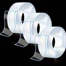 Heavy Duty Acrylic Double-Sided Tape - Reusable, Residue-Free And Washable - Strong Adhesive Strips, Suitable For Home, Office And Automotive