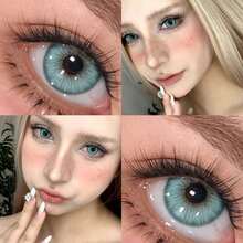 Lalens甜美粉色美瞳，半年抛型，适合深棕色眼睛；Lalens自然蓝色美瞳，半年抛型，适合浅棕色眼睛；Lalens灰色美瞳（6个月抛型），日抛型2片装，柔软材质，适合万圣节角色扮演 - 半年拋 - 查看 32