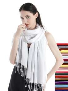 1 xale clássico à prova de vento de cor sólida, 180 x 70 cm, cachecol fino unissex moderno, adequado para ambientes com ar-condicionado, cachecol extra grande para manter aquecido