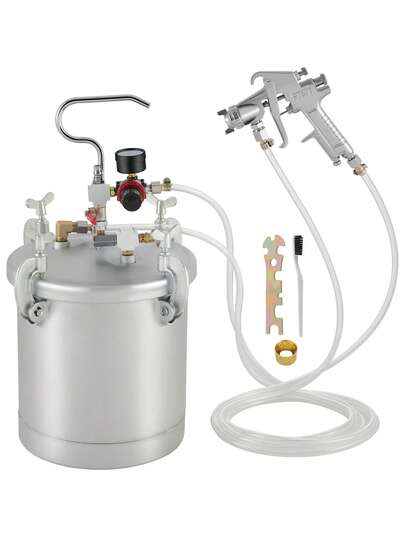 Einfache Bedienung Spritzpistole 2,5 Gallon(9,5L) | 1,5-mm-Düse + Durchflusskontrolle | Energieeffizient, Leise & Sicher | Ideal für Lackierung, Farbspritzen & Grundieren | für Holz, Möbel, Metall