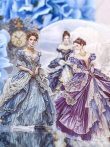 20张/包 复古公主剪贴簿贴纸，复古创意美学贴纸，DIY装饰工艺材料，节日礼物，个性化剪贴簿学习用品 剪贴簿用品 文具 - 查看 5