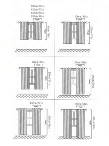 1 件现代奢华优雅窗帘，隔热防紫外线，适用于橱柜门、半帘、短帘 - 白色 - 查看 2