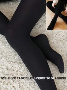黑色保暖打底裤，高弹保暖裤，冬季无缝保暖紧身裤，男士连裤袜，高腰踩脚保暖裤，带保暖内衬，秋冬保暖裤，女士过膝袜，大码打底裤，长袜保暖裤，带保暖内衬保暖紧身裤，重量约80克/220克/320克或2.8盎司/7.7盎司/11.29盎司 - 黑色 - 查看 7
