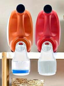 3pcs/2pcs/1pc Plastic Laundry Detergent Cup Holder With Drip Tray - No Electricity Required Soap Dispenser Laundry Detergent Cup Holder With Drip Tray And Soap Dispenser - Anti Spill Design, A Must Have For Home, RV Bathroom - Multicolor - View 2