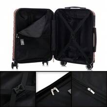 Cabin Suitcase 55x40x20cm ABS+Polycarbonate - 10kg (40L) | Semi-Rigid Small Trolley Hand Luggage 4 Wheels 360° Swivel Numeric Lock - Yellow/Navy/Mint/Black/Pink/Rose Gold/Turquoise/Green - 銹玫瑰色 | S | 55x40x20 - 查看 6