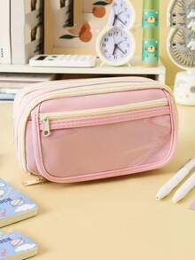 1pc New Panda 9 Grid Multi-Compartment Large Capacity Pencil Case, Various Styles Available, Reasonable Storage For Stationery, Suitable For Back To School Season - Multicolor - View 8