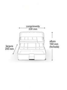 Maleta Caixa Remedios Cosmetic Box Primeiros Socorros - Tamanho Grande/Media/Pequena - Transparente - Maleta Grande 10 Divi - Visão 4