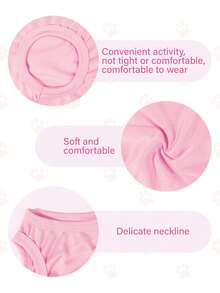 LUCKIE LABO 1pc Fashionable Slogan Graphic Print Breathable Sleeveless Vest, Anti-Flea & Shedding For Cats & Dogs Indoor/Outdoor Use - Pink - View 9